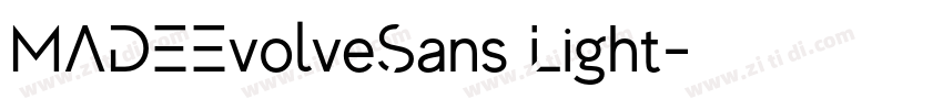 MADEEvolveSans Light字体转换